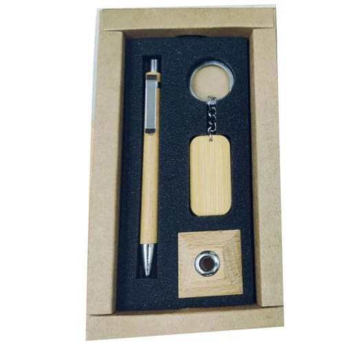 Bamboo Pen Keychain Corporate Gift Set